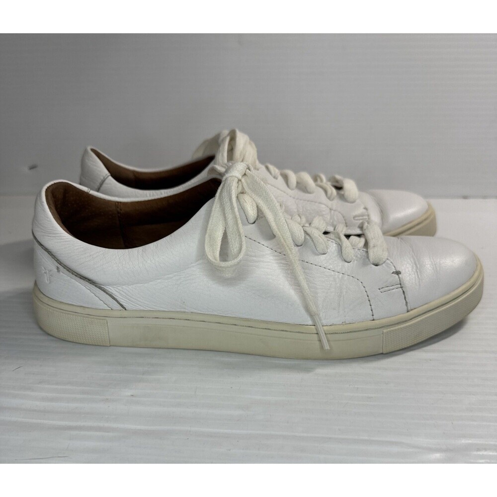 FRYE Women’s Ivy Leather Low Top Lace Up Sneakers Tennis Shoes White Size 8